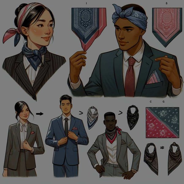 What are the Best Strategies for Incorporating a Silk Bandana into Your Professional Look?